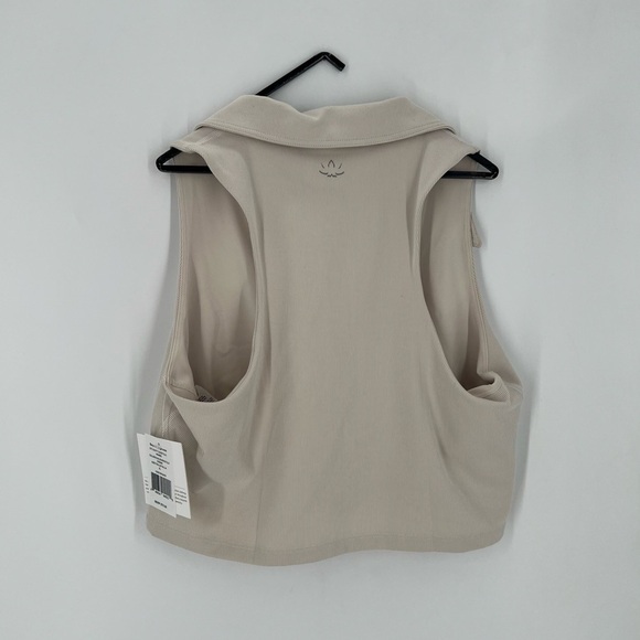 Beyond Yoga Heather Rib Prep Cropped Tank In Cream Heather - Picture 10 of 10